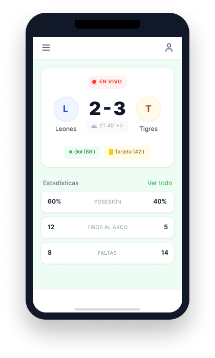 Aplicación de Árbitros en celular